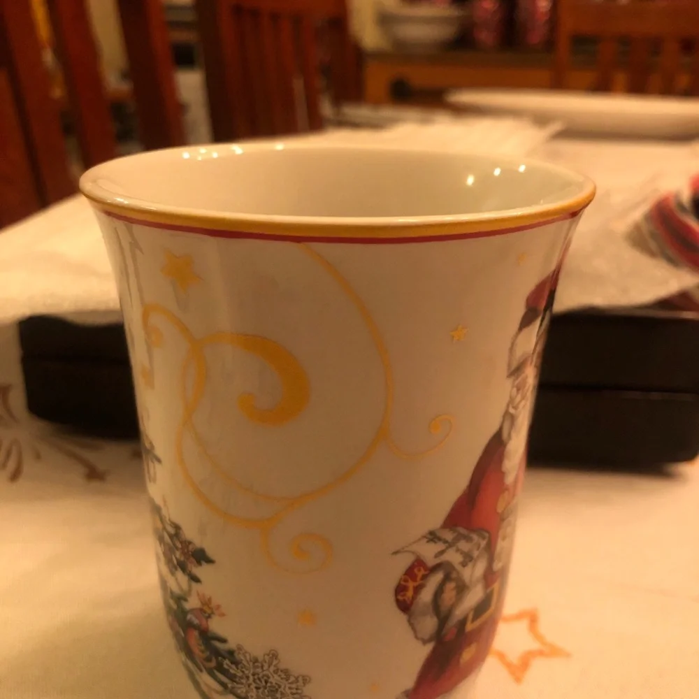 HTF Williams Sonoma Twas the Night Before Christmas SANTA/TREE Mug